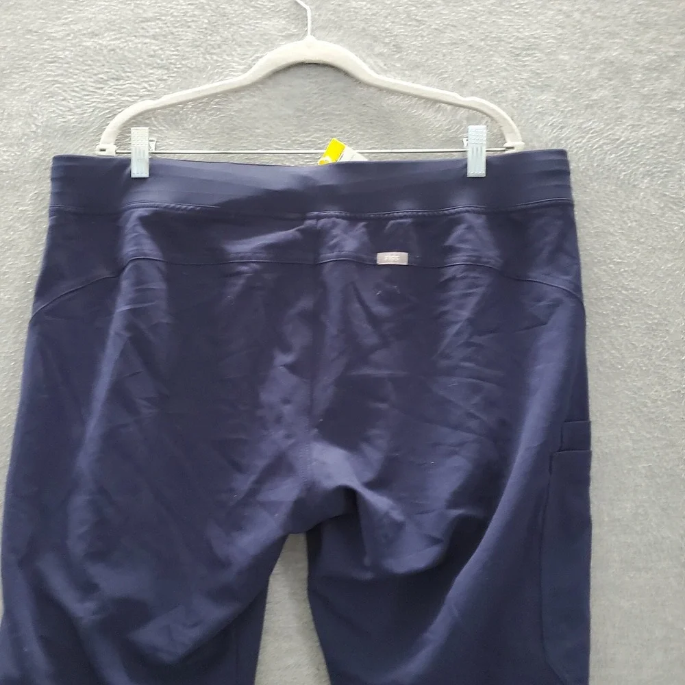 FIGS Women Scrub Bottom XL Blue 1429 Cargo Straight Leg Drawstring